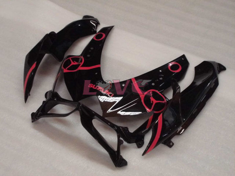 Jordan - Red Black Fairings and Bodywork For 2008-2010 GSX-R750 #LF3932