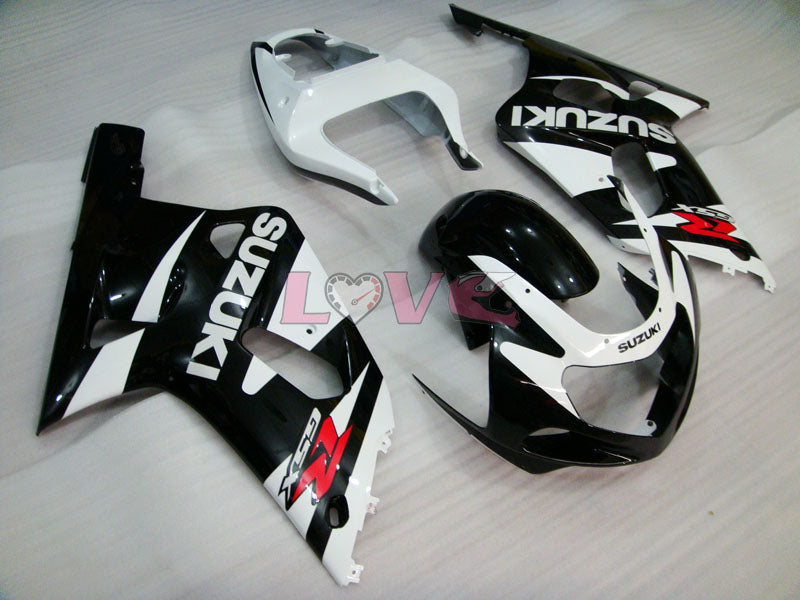 Factory Style - White Black Fairings and Bodywork For 2001-2003 GSX-R600 #LF6703