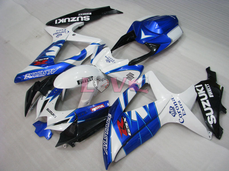 Corona - Blue White Fairings and Bodywork For 2008-2010 GSX-R600 #LF3972