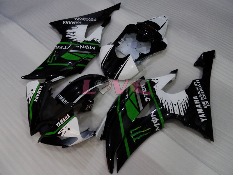 Monster - Green White Black Fairings and Bodywork For 2008-2016 YZF-R6 #LF3396