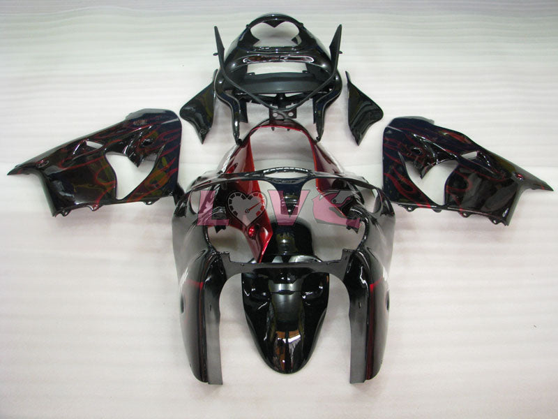 Flame - Red Black Fairings and Bodywork For 2000-2001 NINJA ZX-9R #LF4920