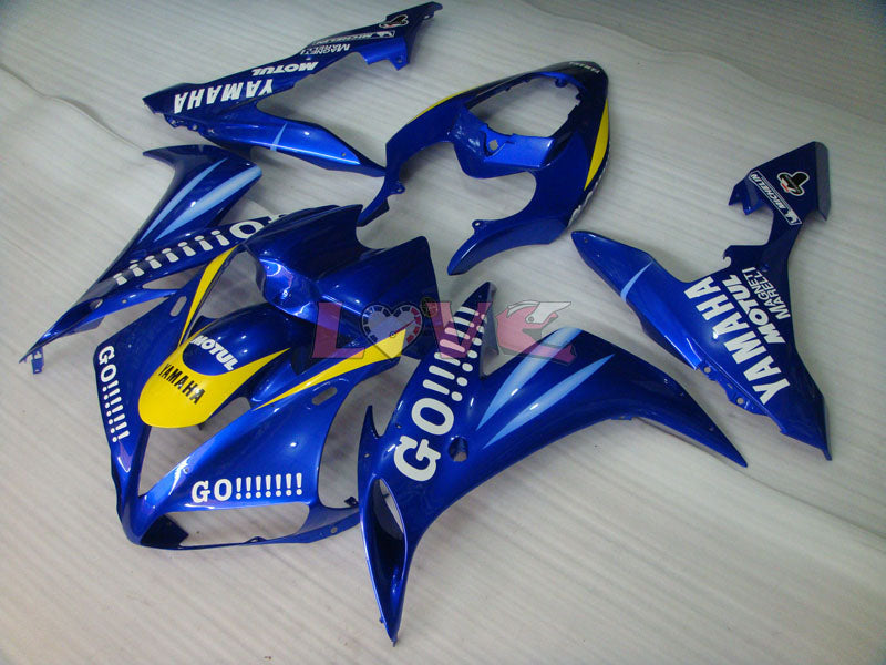 GO!!!!!!! MOTUL - Yellow Blue Fairings and Bodywork For 2004-2006 YZF-R1 #LF6999