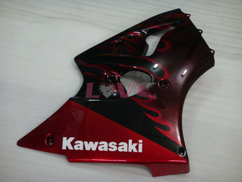 Flame - Orange Black Fairings and Bodywork For 2000-2002 NINJA ZX-6R #LF6147