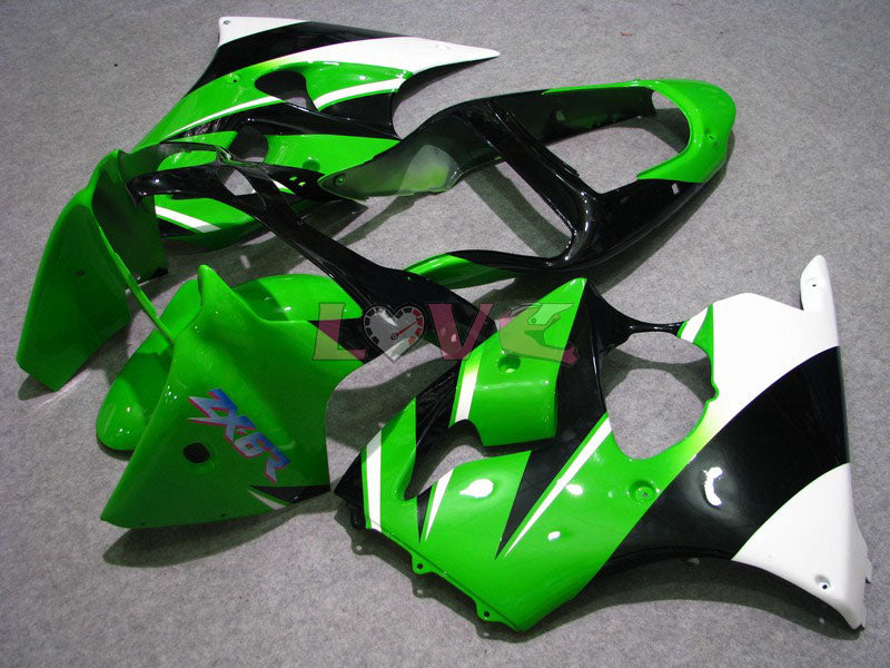 Factory Style - Green Black Fairings and Bodywork For 2000-2002 NINJA ZX-6R #LF6158
