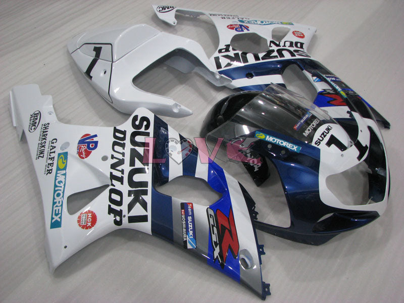 DUNLOP - Blue White Fairings and Bodywork For 2000-2002 GSX-R1000 #LF4176