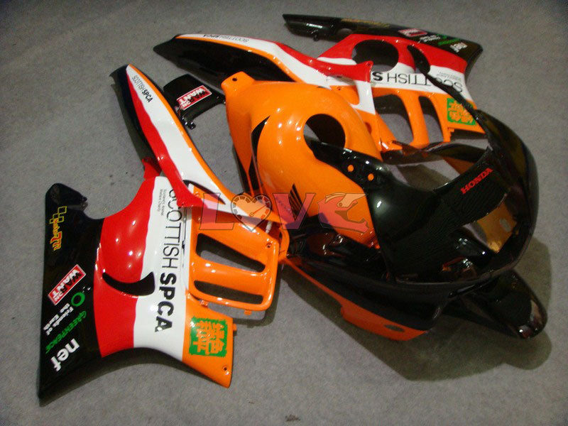 Repsol - Red Orange Fairings and Bodywork For 1997-1998 CBR600F3 #LF7723