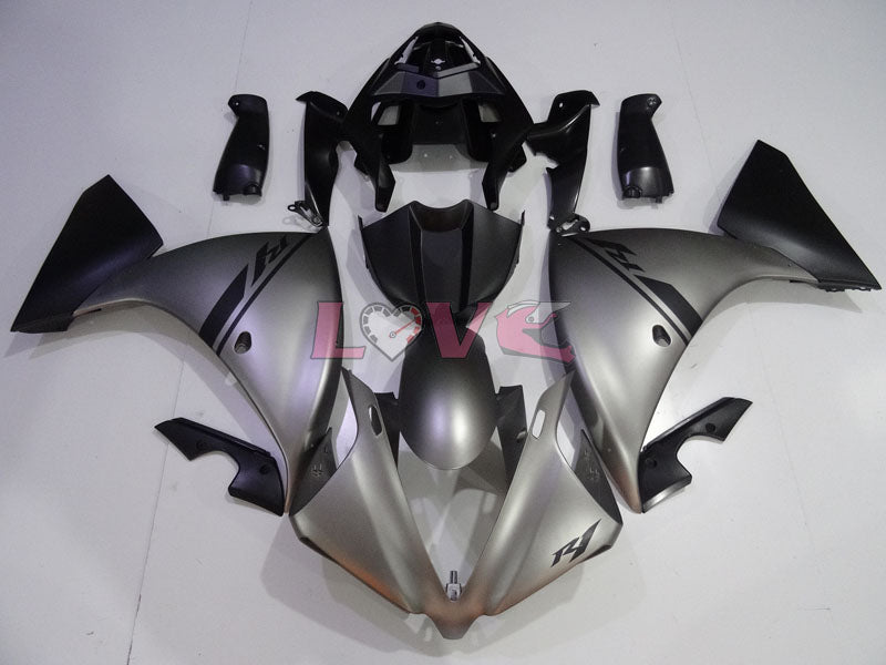 Factory Style - Black Grey Matte Fairings and Bodywork For 2012-2014 YZF-R1 #LF3629
