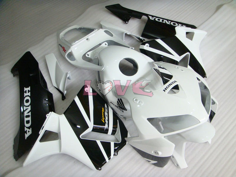 Factory Style - White Black Fairings and Bodywork For 2005-2006 CBR600RR #LF7537