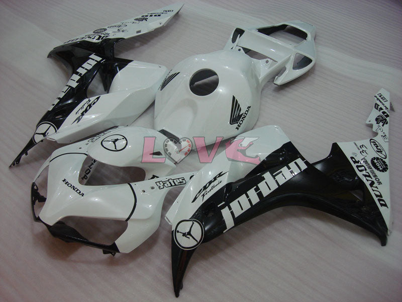 Jordan - White Black Fairings and Bodywork For 2006-2007 CBR1000RR #LF7217