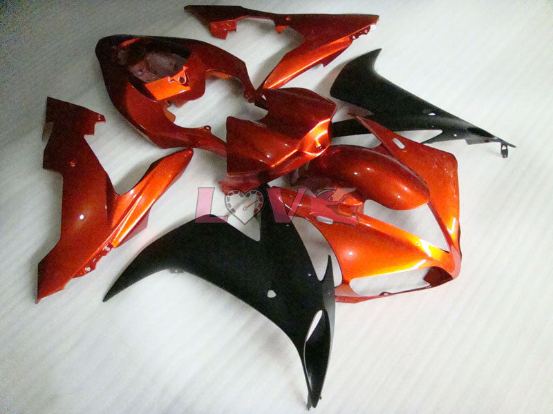 Factory Style - Orange Black Matte Fairings and Bodywork For 2004-2006 YZF-R1 #LF3682