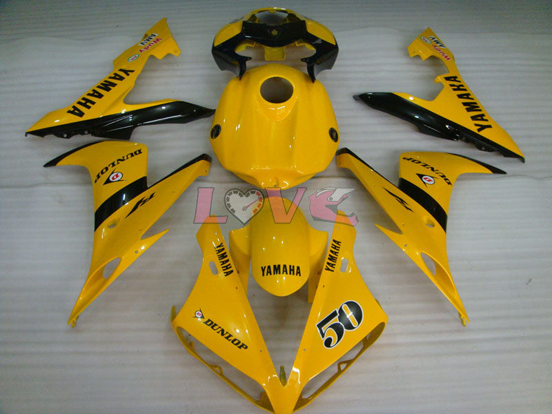 DUNLOP - Yellow Black Fairings and Bodywork For 2004-2006 YZF-R1 #LF7012