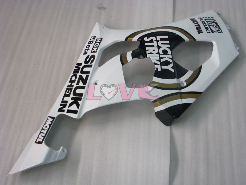 Lucky Strike - White Black Fairings and Bodywork For 2003-2004 GSX-R1000 #LF6022