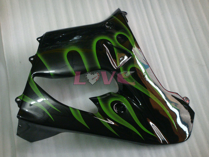 Flame - Green Black Fairings and Bodywork For 2000-2001 NINJA ZX-9R #LF4921