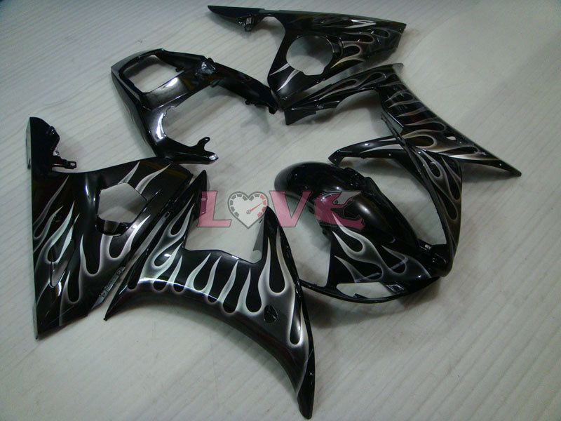 Flame - Black Fairings and Bodywork For 2005 YZF-R6 #LF3501