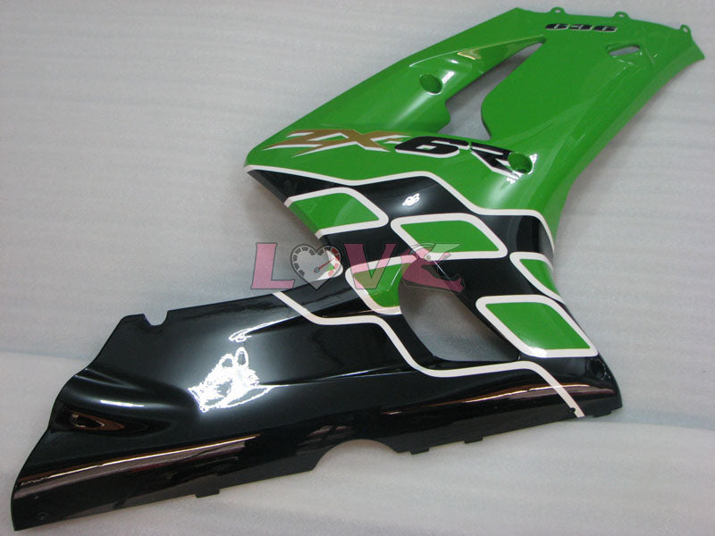 Factory Style - Green Black Fairings and Bodywork For 2003-2004 NINJA ZX-6R #LF6076