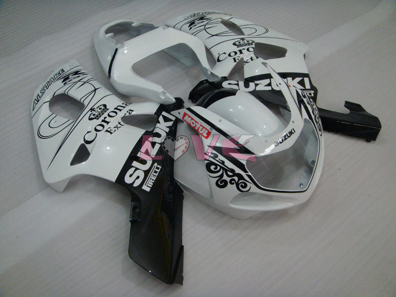 Corona - White Black Fairings and Bodywork For 2000-2003 GSX-R750 #LF4188