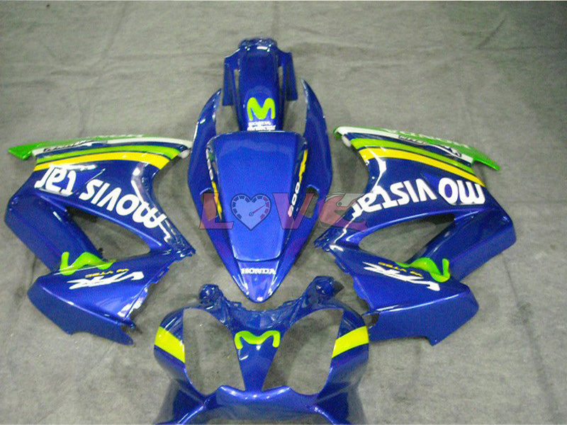 Movistar - Yellow Blue Fairings and Bodywork For 2002-2013 VFR800 #LF5103