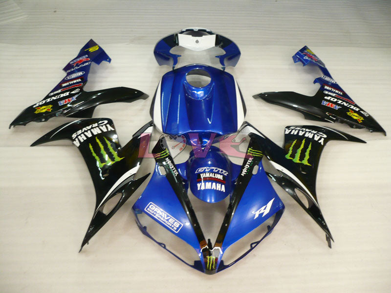 DUNLOP Monster - Blue Black Fairings and Bodywork For 2004-2006 YZF-R1 #LF6997