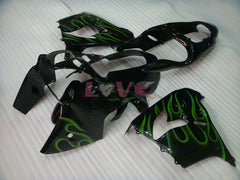 Flame - Green Black Fairings and Bodywork For 2000-2001 NINJA ZX-9R #LF4921