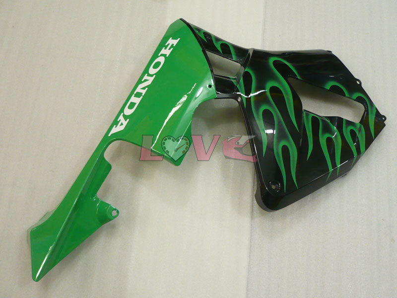 Flame - Green Black Fairings and Bodywork For 2003-2004 CBR600RR #LF4468