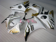 Factory Style - Yellow White Fairings and Bodywork For 2003-2004 YZF-R6 #LF3554