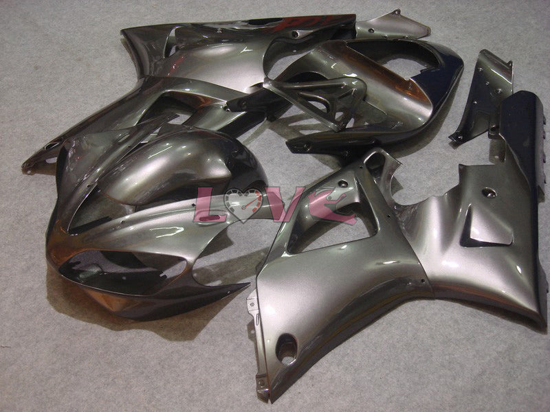 Factory Style - Black Silver Matte Fairings and Bodywork For 2000-2001 YZF-R1 #LF7047