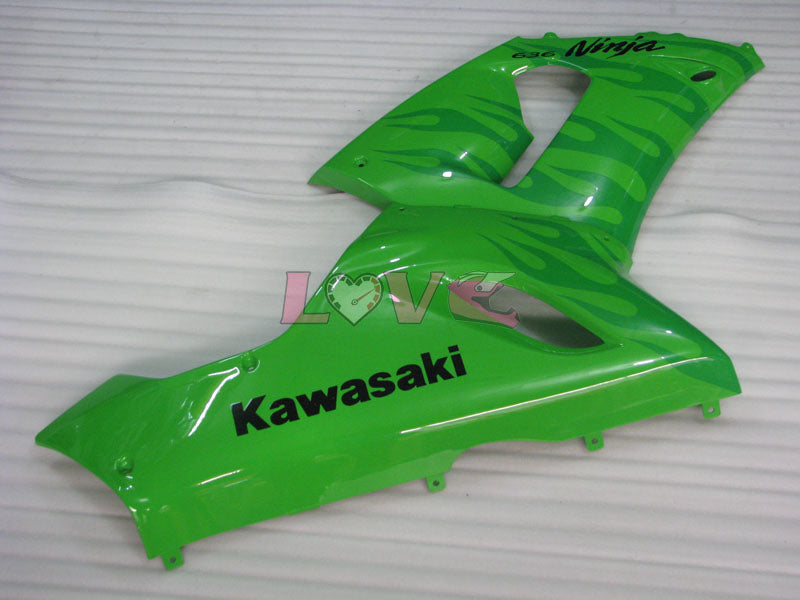 Flame - Green Fairings and Bodywork For 2005-2006 NINJA ZX-6R #LF5993