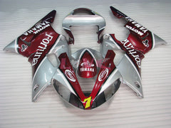 Fortuna - Red Silver Fairings and Bodywork For 2000-2001 YZF-R1 #LF3617