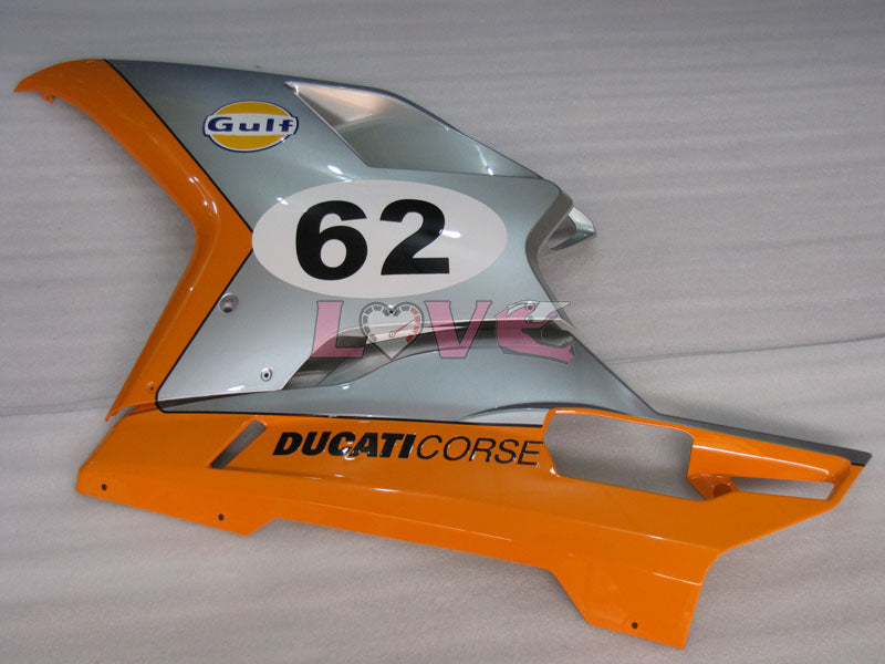 Gulf - Orange Silver Fairings and Bodywork For 2007-2009 1098 #LF3135