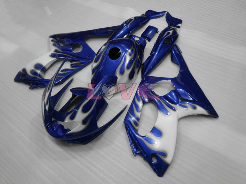 Customize - Blue White Fairings and Bodywork For 1997-2007 YZF600R #LF7944