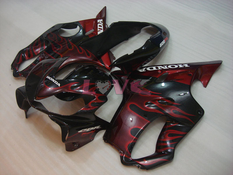 Flame - Red Black Fairings and Bodywork For 2004-2007 CBR600F4i #LF4500