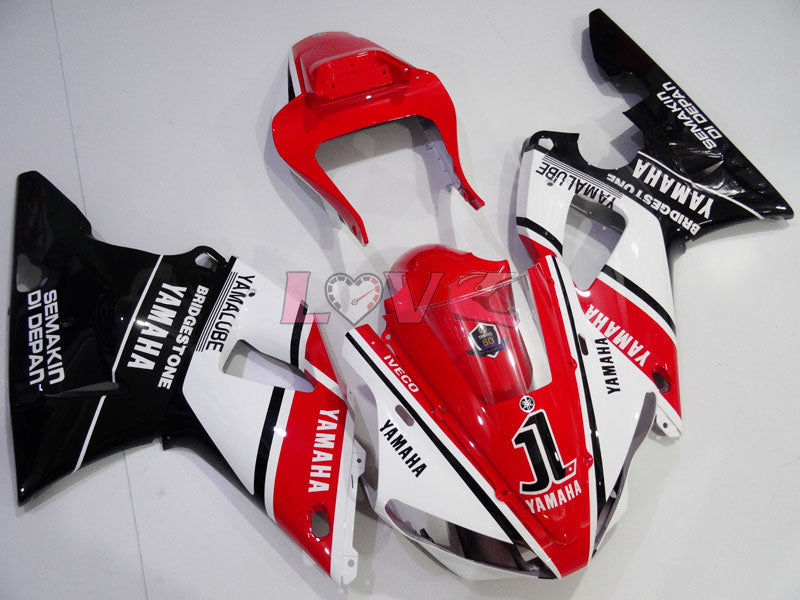 Factory Style - Red White Black Fairings and Bodywork For 2000-2001 YZF-R1 #LF3619