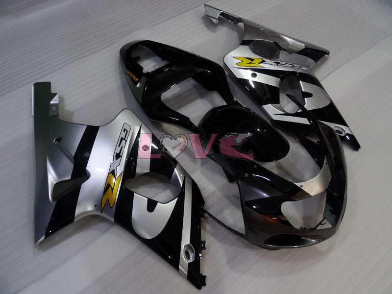 Factory Style - Black Silver Fairings and Bodywork For 2000-2002 GSX-R1000 #LF4147