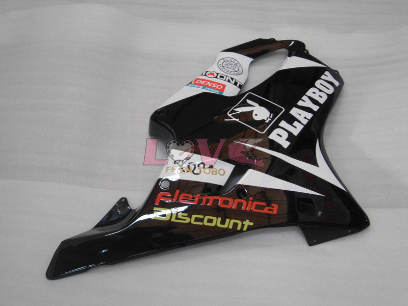 PlayBoy - White Black Fairings and Bodywork For 2001-2003 CBR600F4i #LF4494