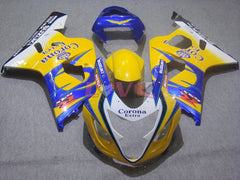 Corona - Yellow White Fairings and Bodywork For 2004-2005 GSX-R750 #LF6599