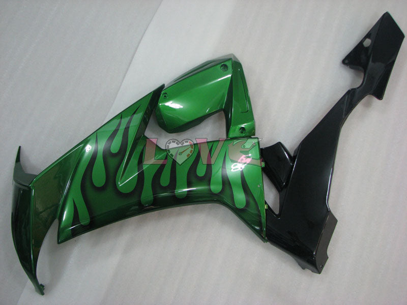 Flame - Green Black Fairings and Bodywork For 2008-2010 NINJA ZX-10R #LF3259