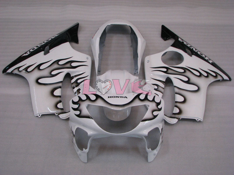 Customize - White Black Fairings and Bodywork For 1999-2000 CBR600F4 #LF4512