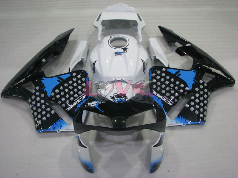 Customize - White Black Fairings and Bodywork For 2003-2004 CBR600RR #LF4469