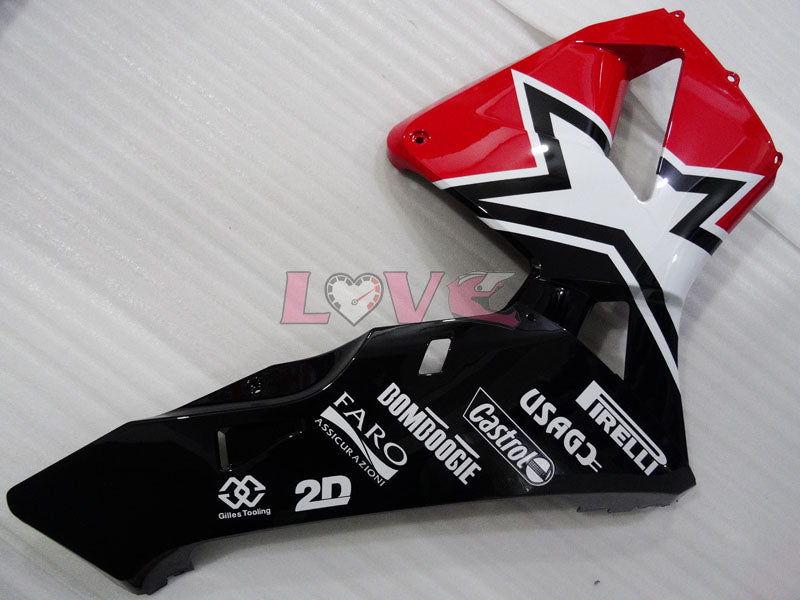 Customize - Red White Black Fairings and Bodywork For 2003-2004 CBR600RR #LF4456