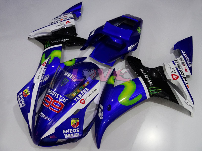 Monster - Blue White Black Fairings and Bodywork For 2002-2003 YZF-R1 #LF3596