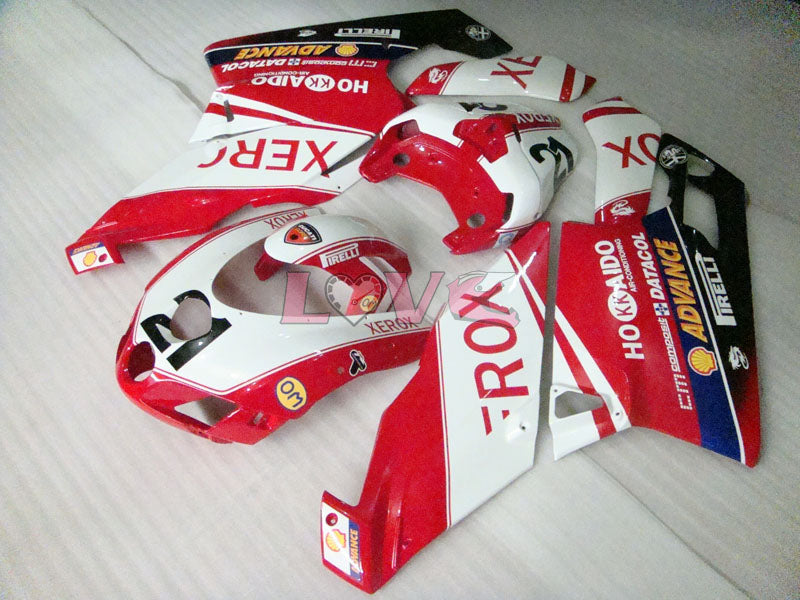 Xerox - Red White Fairings and Bodywork For 2005-2006 999 #LF5484