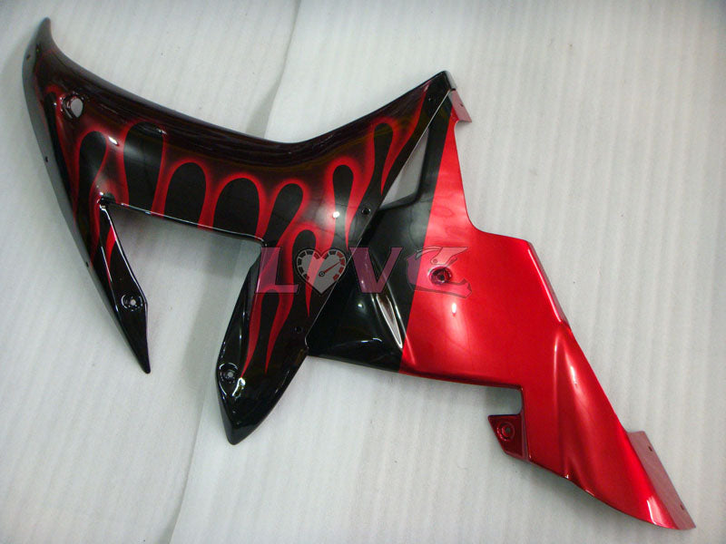 Flame - Red Black Fairings and Bodywork For 2002-2003 YZF-R1 #LF3594