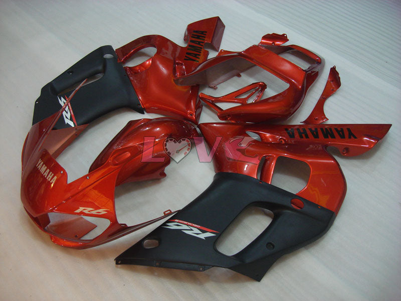 Factory Style - Orange Black Matte Fairings and Bodywork For 1998-2002 YZF-R6 #LF6815