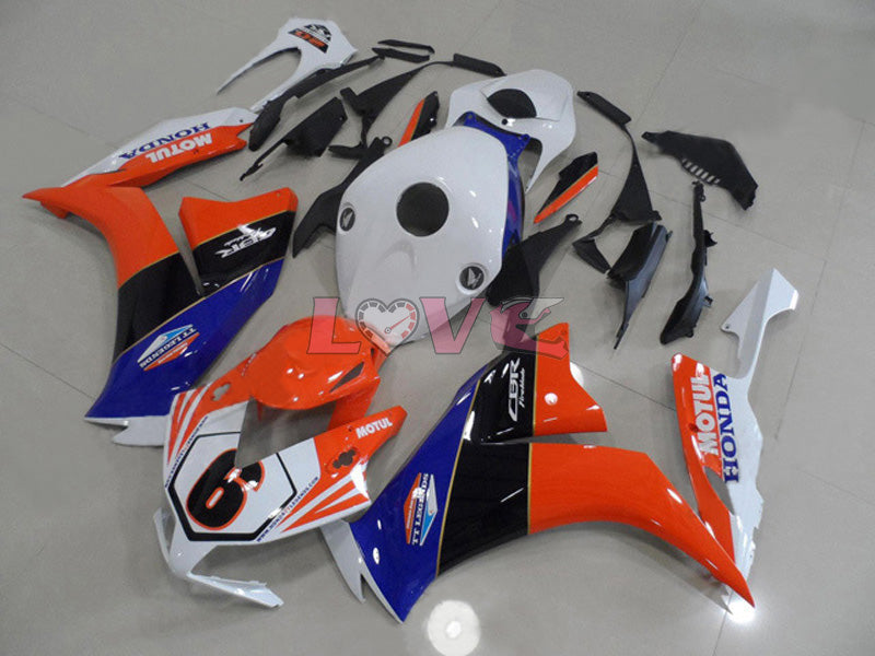 MOTUL - Orange White Fairings and Bodywork For 2012-2016 CBR1000RR #LF4683