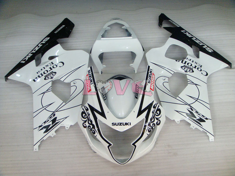 Corona MOTUL - White Black Fairings and Bodywork For 2004-2005 GSX-R600 #LF6668