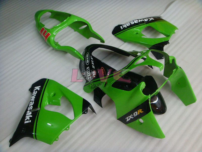Nakano - Green Black Fairings and Bodywork For 2000-2001 NINJA ZX-9R #LF4913