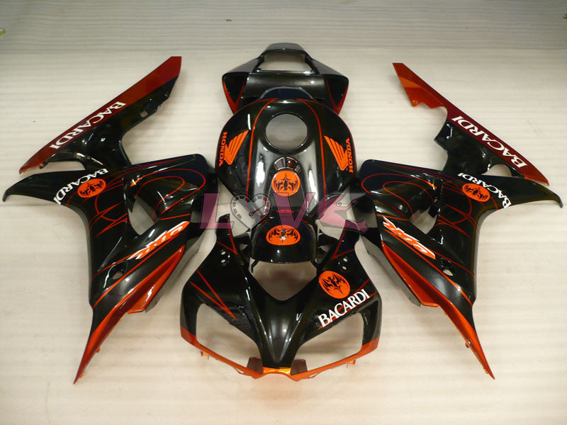 BACARDI - Orange Black Fairings and Bodywork For 2006-2007 CBR1000RR #LF7280