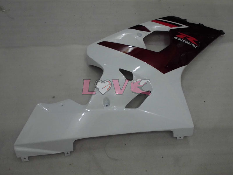 Factory Style - Red wine White Fairings and Bodywork For 2004-2005 GSX-R750 #LF4083