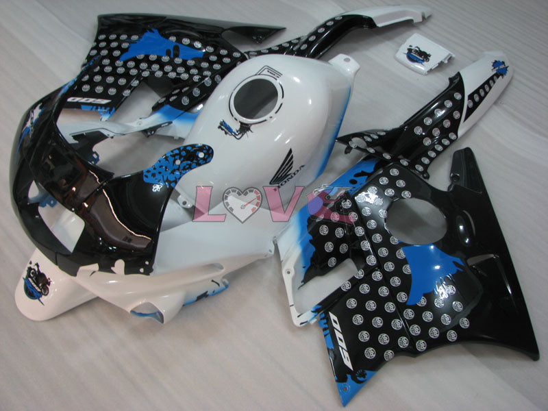 Customize - White Black Fairings and Bodywork For 1991-1994 CBR600F2 #LF4545