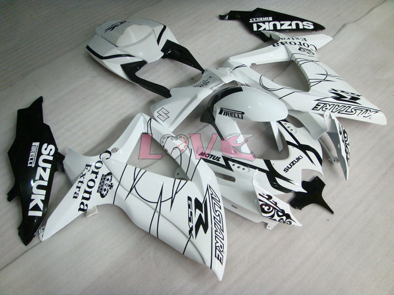 Corona - White Black Fairings and Bodywork For 2008-2010 GSX-R750 #LF3901